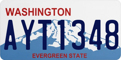 WA license plate AYT1348