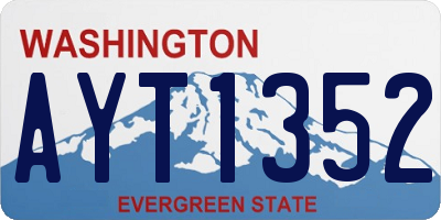 WA license plate AYT1352