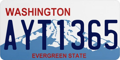WA license plate AYT1365