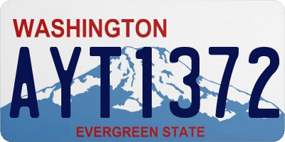 WA license plate AYT1372