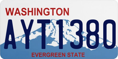 WA license plate AYT1380