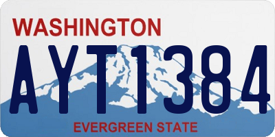 WA license plate AYT1384