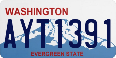 WA license plate AYT1391