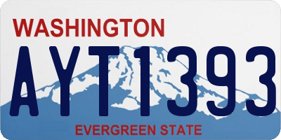 WA license plate AYT1393