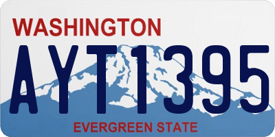 WA license plate AYT1395
