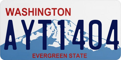 WA license plate AYT1404