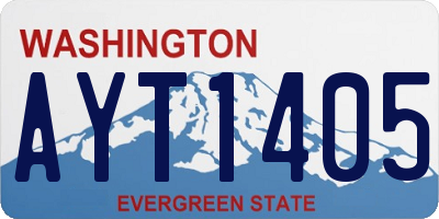 WA license plate AYT1405