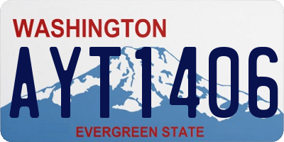 WA license plate AYT1406