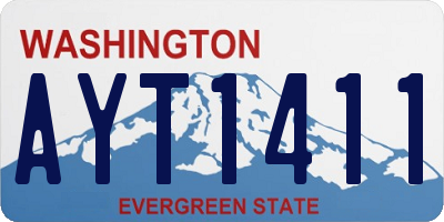WA license plate AYT1411