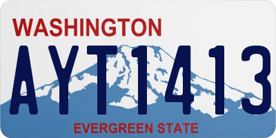 WA license plate AYT1413