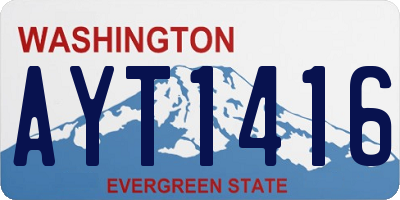 WA license plate AYT1416