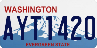 WA license plate AYT1420