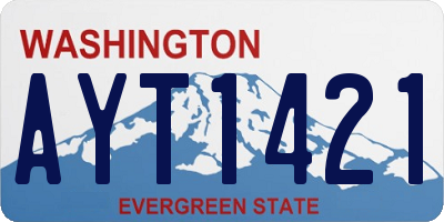 WA license plate AYT1421