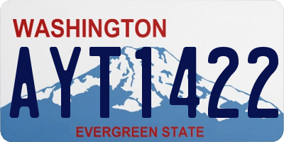 WA license plate AYT1422