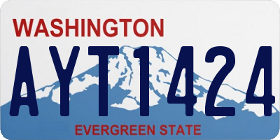 WA license plate AYT1424