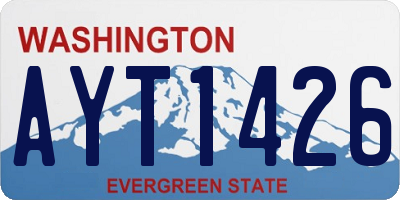 WA license plate AYT1426