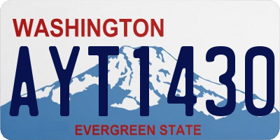 WA license plate AYT1430