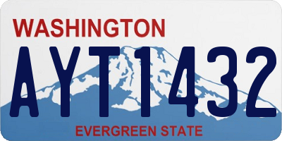 WA license plate AYT1432