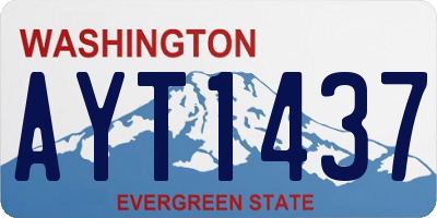 WA license plate AYT1437