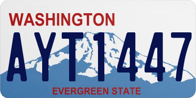 WA license plate AYT1447