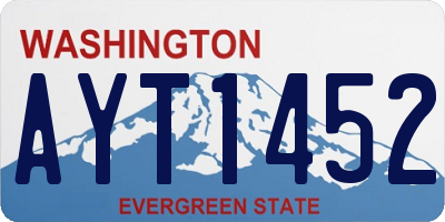 WA license plate AYT1452