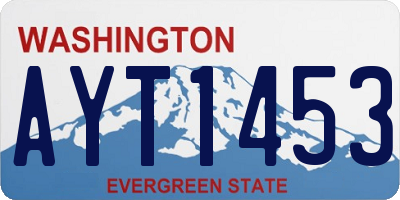 WA license plate AYT1453