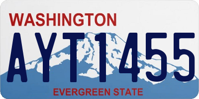 WA license plate AYT1455