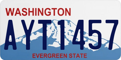 WA license plate AYT1457