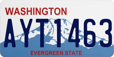 WA license plate AYT1463