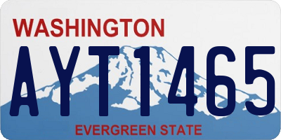 WA license plate AYT1465