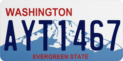 WA license plate AYT1467