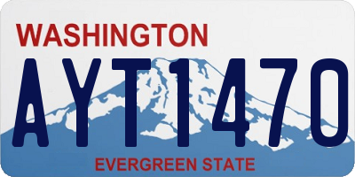 WA license plate AYT1470
