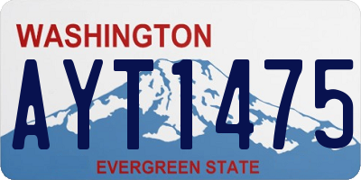 WA license plate AYT1475