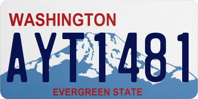 WA license plate AYT1481