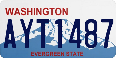 WA license plate AYT1487