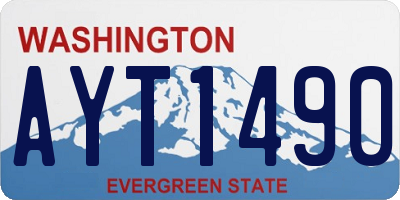 WA license plate AYT1490