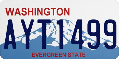 WA license plate AYT1499