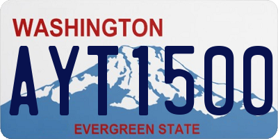 WA license plate AYT1500