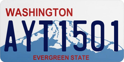 WA license plate AYT1501