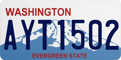 WA license plate AYT1502