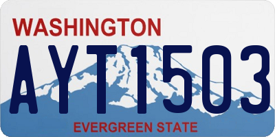 WA license plate AYT1503