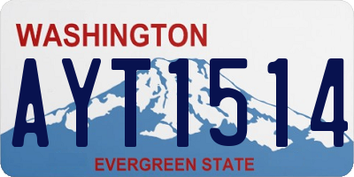 WA license plate AYT1514