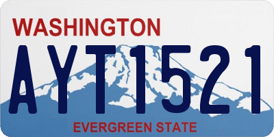 WA license plate AYT1521