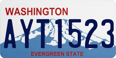 WA license plate AYT1523