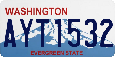 WA license plate AYT1532