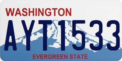 WA license plate AYT1533