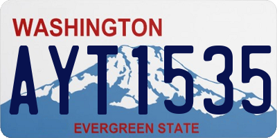 WA license plate AYT1535