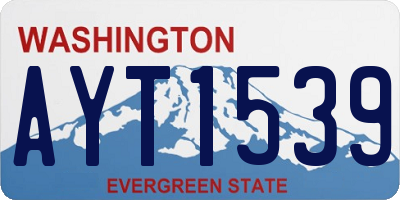WA license plate AYT1539