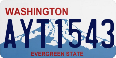 WA license plate AYT1543