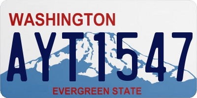 WA license plate AYT1547